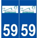 59 Marquette-lez-Lille logo autocollant plaque stickers ville