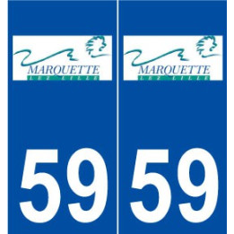 59 Marquette-lez-Lille logo autocollant plaque stickers ville