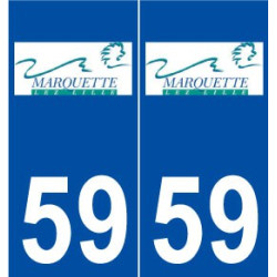 59 Marquette-lez-Lille logo autocollant plaque stickers ville