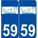 59 Marquette-lez-Lille logo autocollant plaque stickers ville