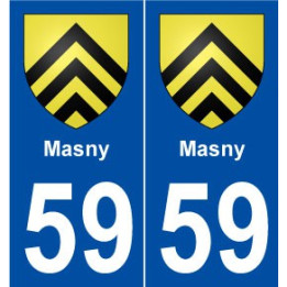 59 Masny blason autocollant plaque stickers ville