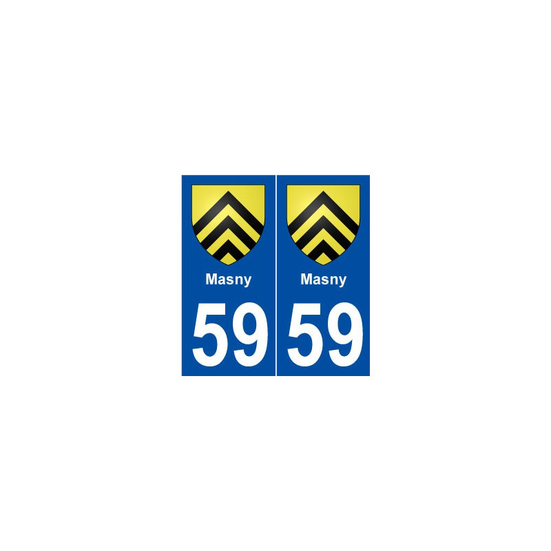 59 Masny blason autocollant plaque stickers ville