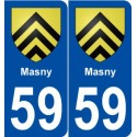 59 Masny blason autocollant plaque stickers ville