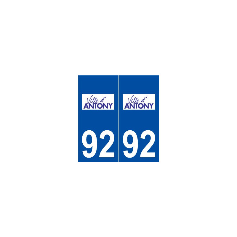 92 Antony logo autocollant plaque stickers ville