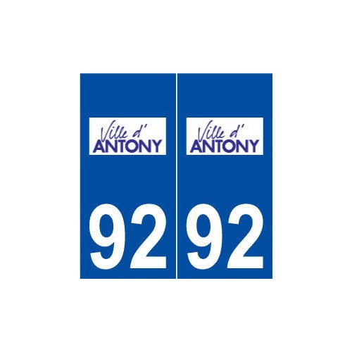 92 Antony logo autocollant plaque stickers ville