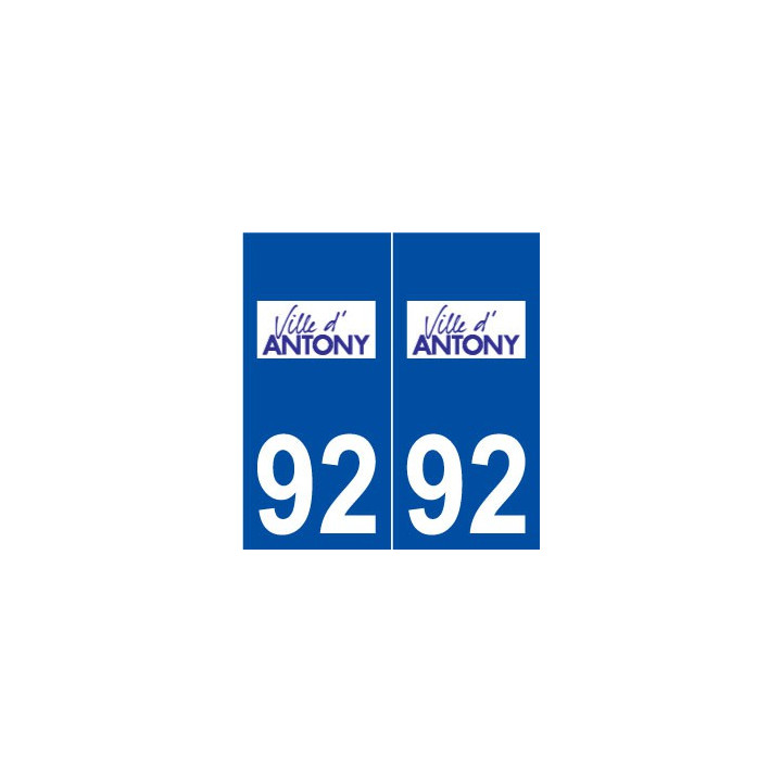 92 Antony logo autocollant plaque stickers ville
