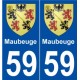 59 Maubeuge blason autocollant plaque stickers ville