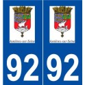 92 Asnières-sur-Seine logo autocollant plaque stickers ville