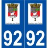 92 Asnières-sur-Seine logo autocollant plaque stickers ville