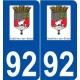 92 Asnières-sur-Seine logo autocollant plaque stickers ville