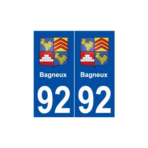 92 Bagneux blason autocollant plaque stickers ville