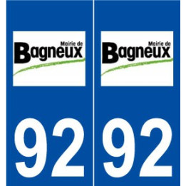 92 Bagneux logo autocollant plaque stickers ville