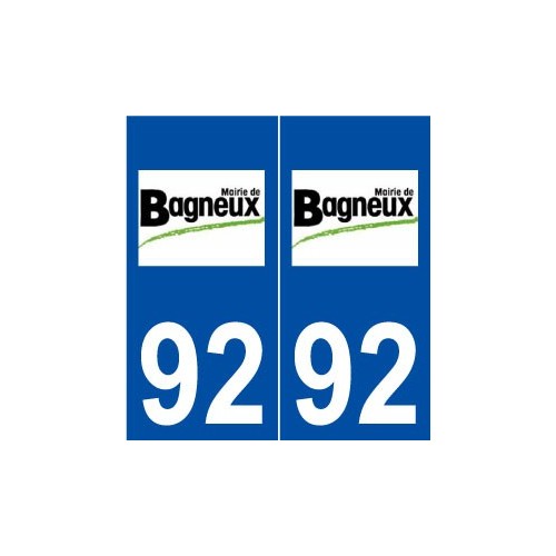 92 Bagneux logo autocollant plaque stickers ville