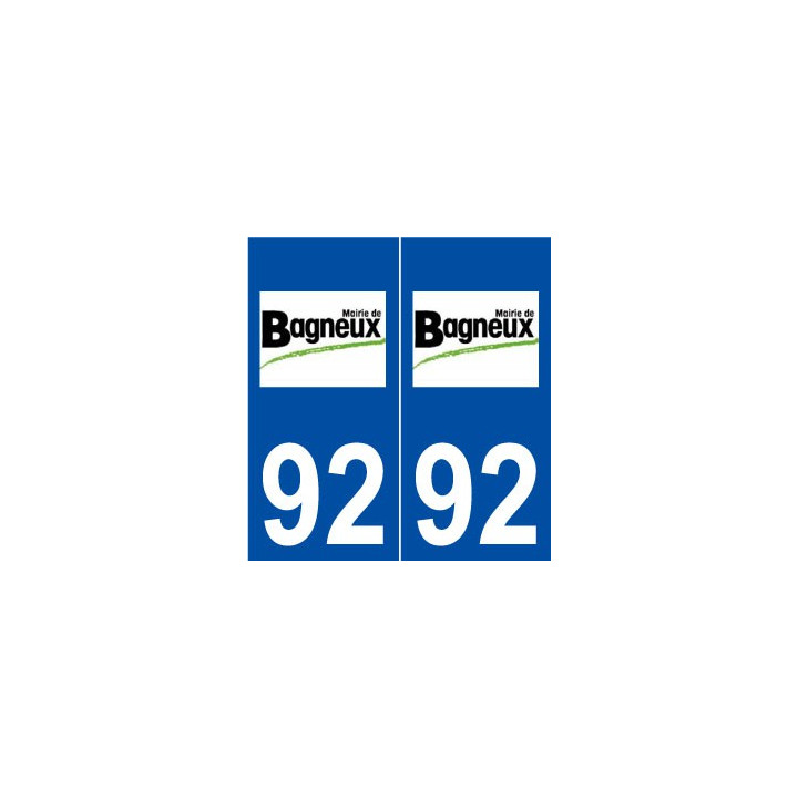 92 Bagneux logo autocollant plaque stickers ville