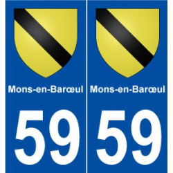 59 Mons-en-Barœul blason autocollant plaque stickers ville