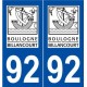92 Boulogne-Billancourt logo autocollant plaque stickers ville