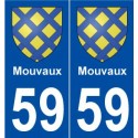 59 Mouvaux blason autocollant plaque stickers ville