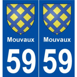 59 Mouvaux blason autocollant plaque stickers ville