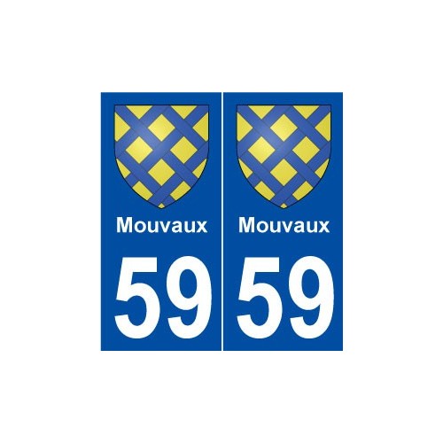 59 Mouvaux blason autocollant plaque stickers ville