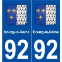 92 Bourg-la-Reine blason autocollant plaque stickers ville