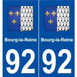92 Bourg-la-Reine blason autocollant plaque stickers ville
