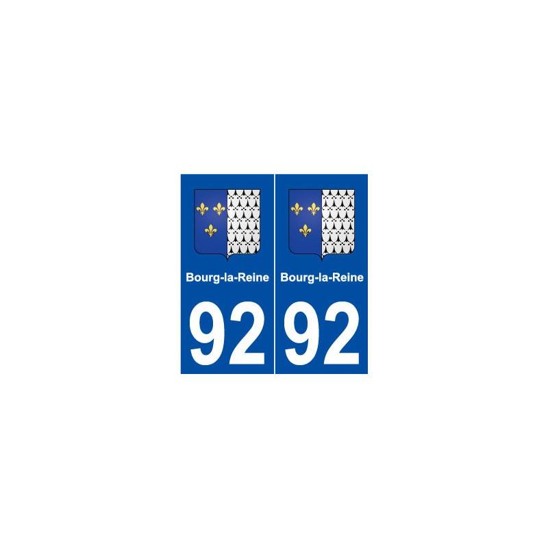 92 Bourg-la-Reine blason autocollant plaque stickers ville