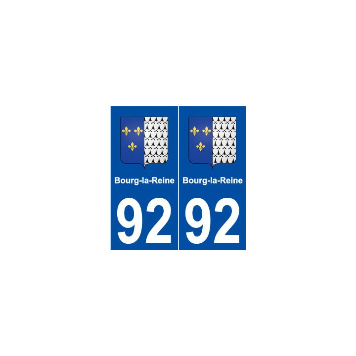92 Bourg-la-Reine blason autocollant plaque stickers ville