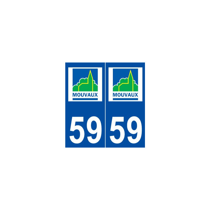 59 Mouvaux logo autocollant plaque stickers ville