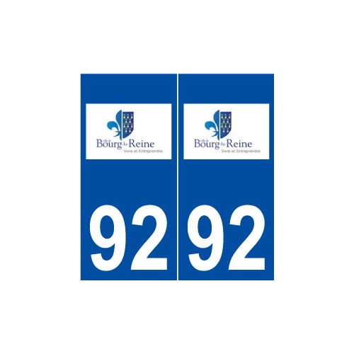 92 Bourg-la-Reine logo autocollant plaque stickers ville