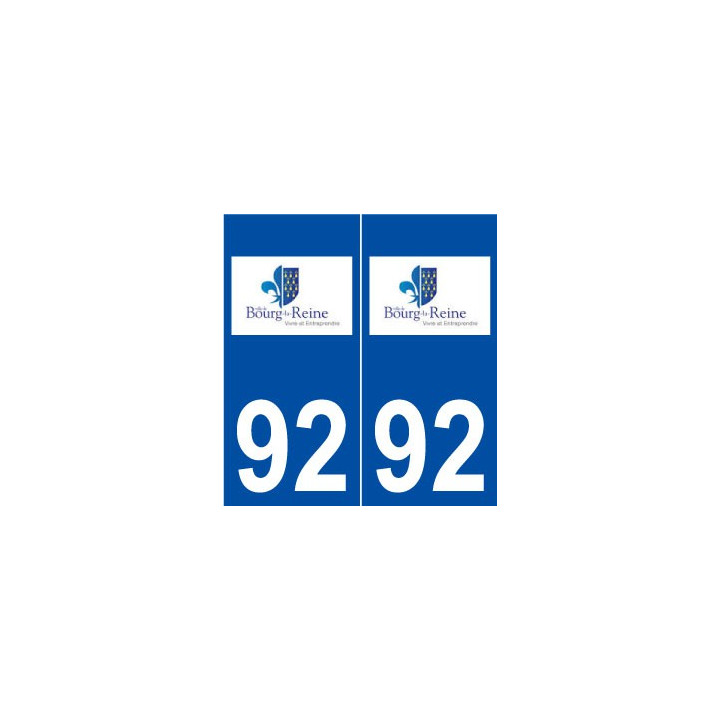 92 Bourg-la-Reine logo autocollant plaque stickers ville
