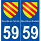 59 Neuville-en-Ferrain blason autocollant plaque stickers ville