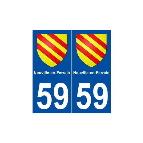 59 Neuville-en-Ferrain blason autocollant plaque stickers ville
