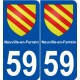 59 Neuville-en-Ferrain blason autocollant plaque stickers ville