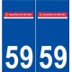 59 Neuville-en-Ferrain logo autocollant plaque stickers ville
