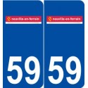 59 Neuville-en-Ferrain logo autocollant plaque stickers ville