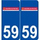 59 Neuville-en-Ferrain logo autocollant plaque stickers ville