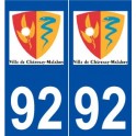 92 Châtenay-Malabry logo autocollant plaque stickers ville
