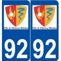 92 Châtenay-Malabry logo autocollant plaque stickers ville