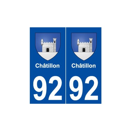 92 Châtillon blason autocollant plaque stickers ville