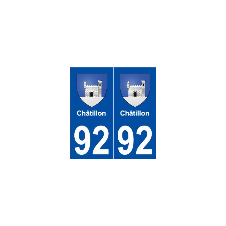 92 Châtillon blason autocollant plaque stickers ville