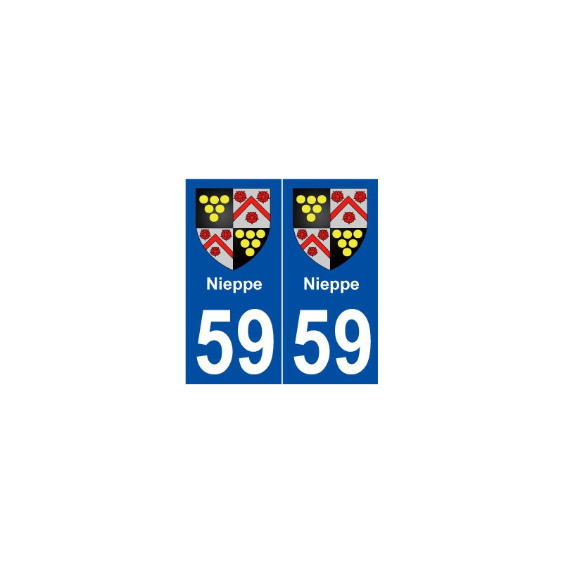 59 Nieppe blason autocollant plaque stickers ville
