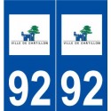 92 Châtillon logo autocollant plaque stickers ville
