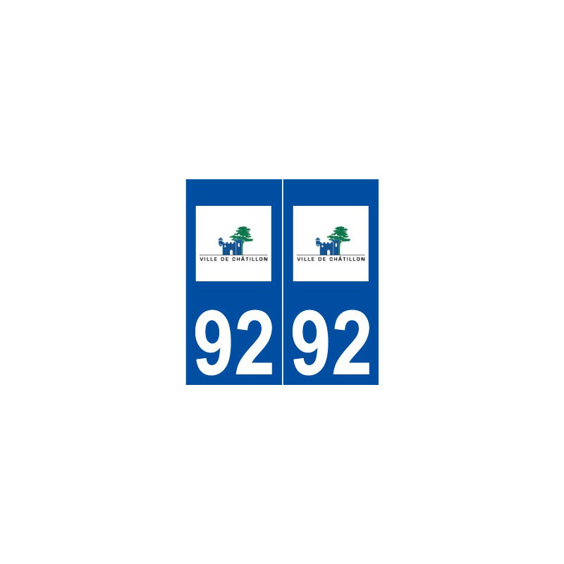 92 Châtillon logo autocollant plaque stickers ville