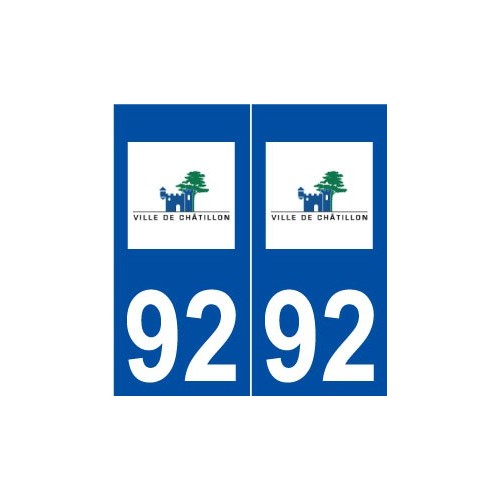 92 Châtillon logo autocollant plaque stickers ville