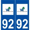 92 Châtillon logo autocollant plaque stickers ville