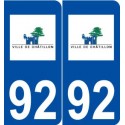 92 Châtillon logo autocollant plaque stickers ville
