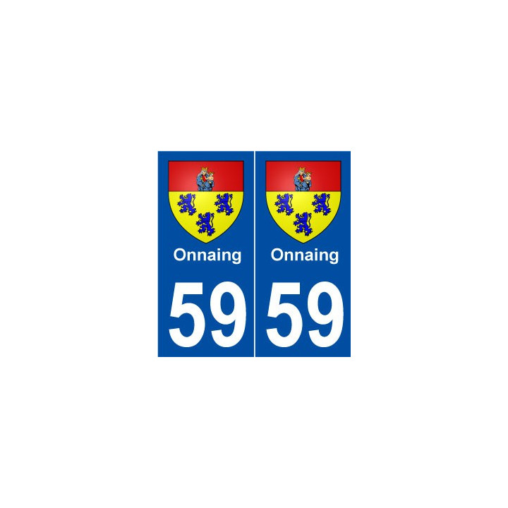 59 Onnaing blason autocollant plaque stickers ville