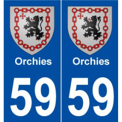 59 Orchies blason autocollant plaque stickers ville
