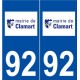 92 Clamart logo autocollant plaque stickers ville