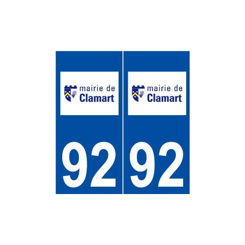 92 Clamart logo autocollant plaque stickers ville
